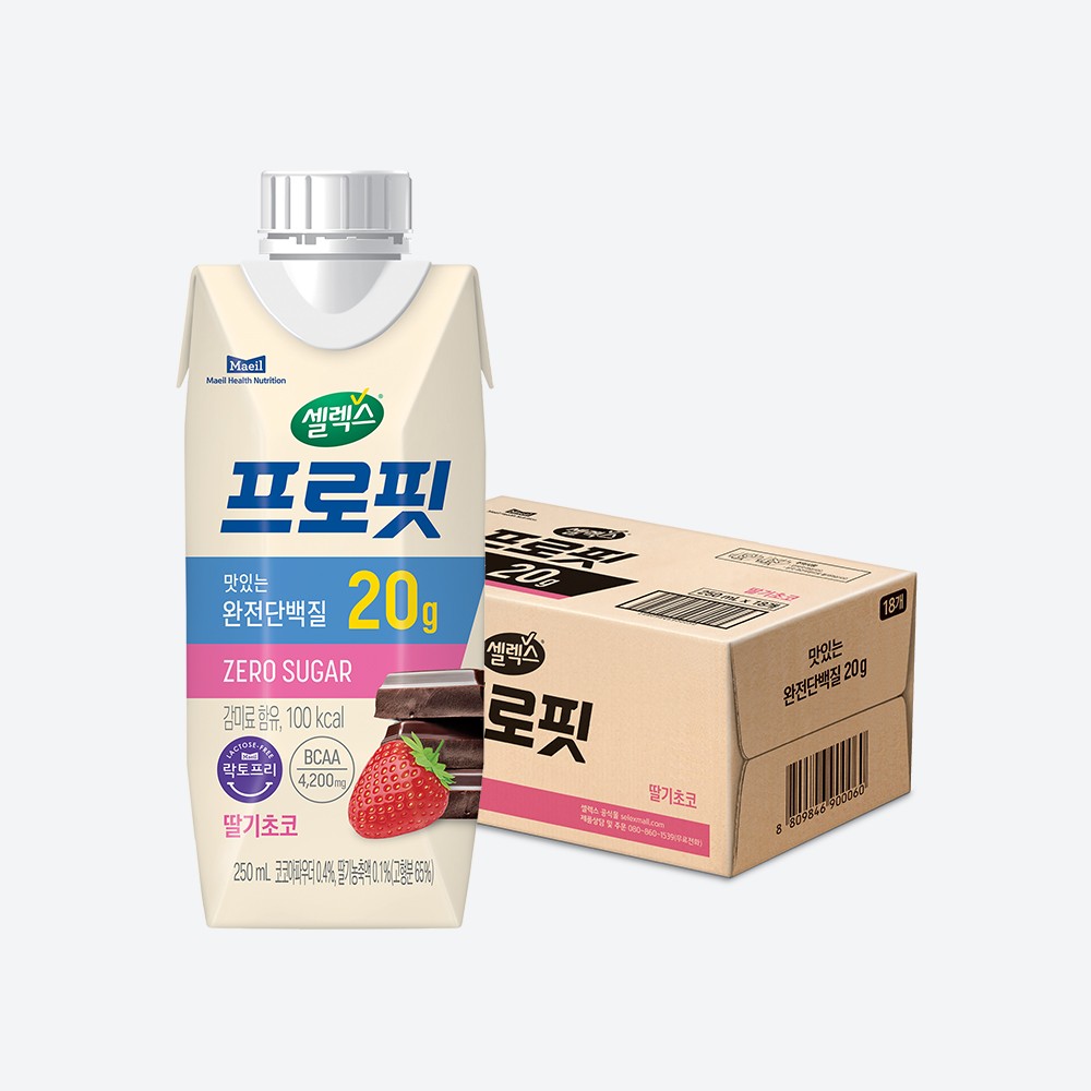 셀렉스 프로핏 완전단백질 음료 딸기초코