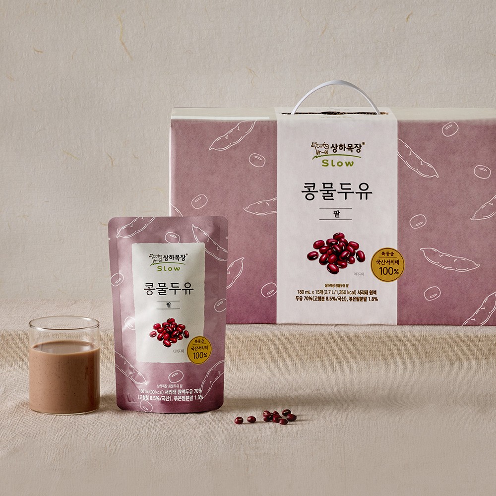 상하목장 콩물두유 팥 180ml
