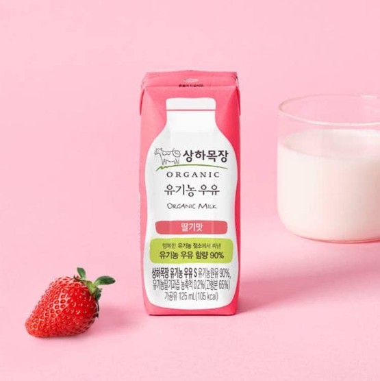 상하목장 유기농 딸기우유